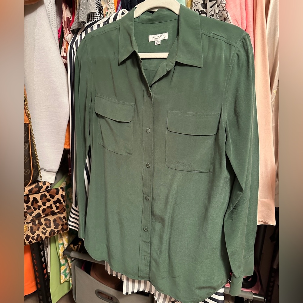 Light Green Netted-Machine Work Blouse main image 0